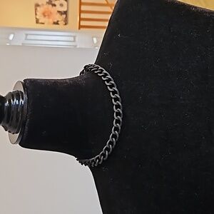 #0168 Claires matte black chain link necklace